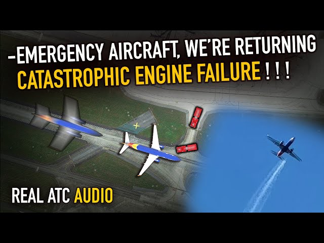 Catastrophic Engine Failure After Takeoff. Southwest Boeing 737 MAX. REAL ATC