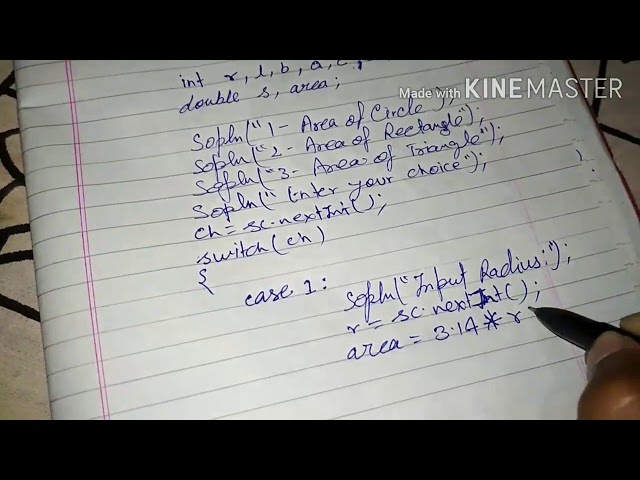 Class X: Computer Application (Menu Driven Program)