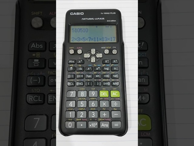 How to express number as product of prime factors using FACT function on Casio fx-100AU calculator