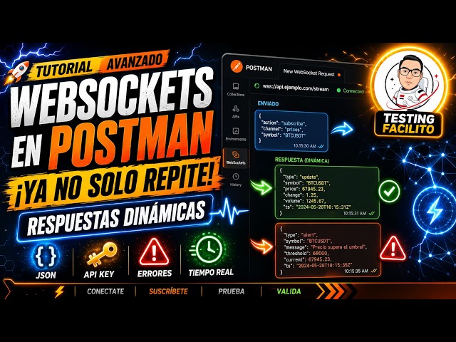 WebSockets en Postman Nivel Basico | Respuestas Dinámicas y Autenticación