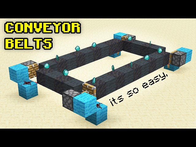How to Build Working Conveyor Belts in Minecraft (Java & Bedrock Editions)