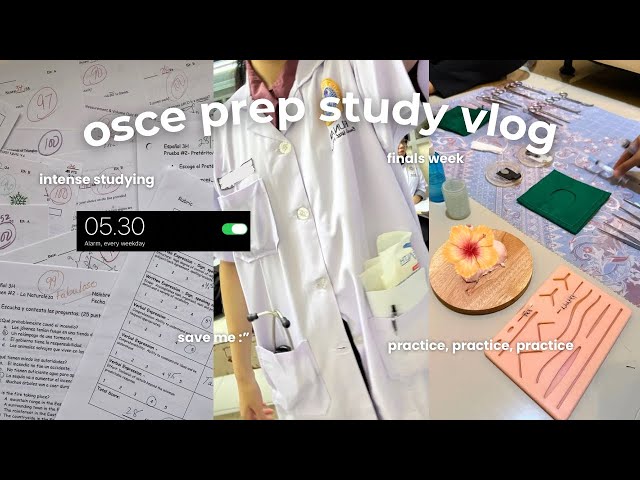 48H INTENSE OSCE prep study vlog 🫩| med school exam, finals week, productive studying, etc