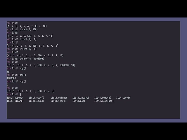 Python List Methods