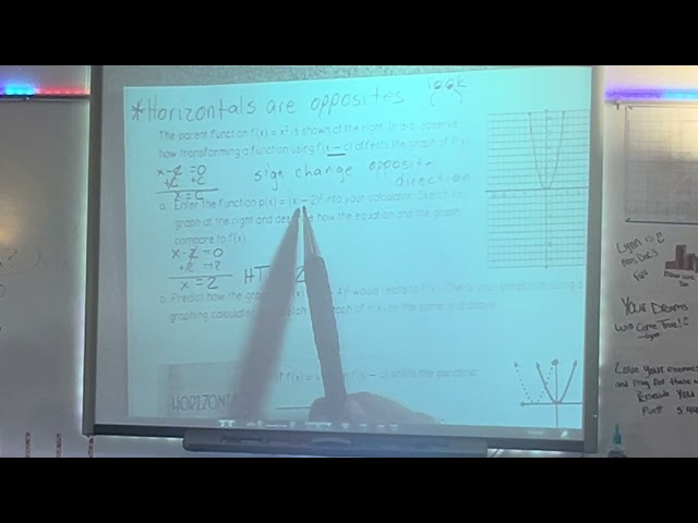 8-4 Translations of Quadratics Part 2