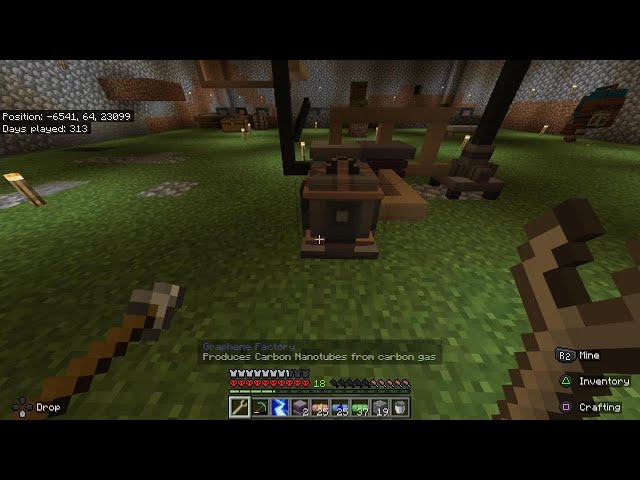 Minecraft Basic Machinery nano tube farm!