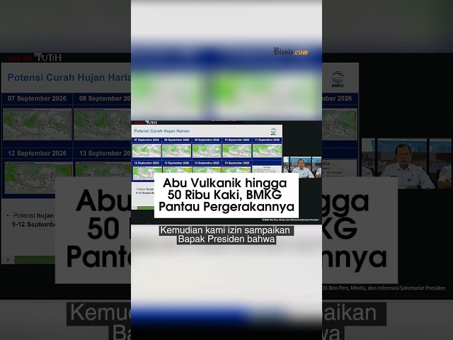 Abu Vulkanik hingga 50 Ribu Kaki, BMKG Pantau Pergerakannya