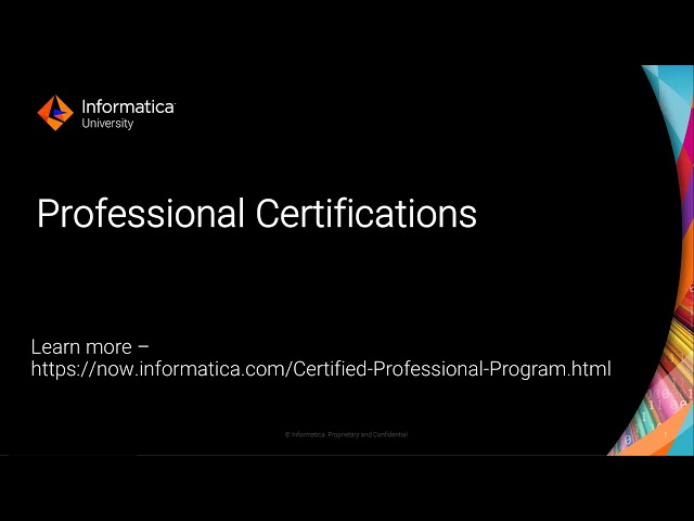 Learn more about Informatica Professional Certifications in this Deep Dive!
