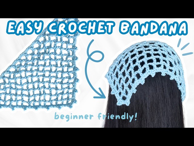 Tutorial FÁCIL para tejer un pañuelo de malla a crochet para PRINCIPIANTES | Cómo tejer un pañuel...