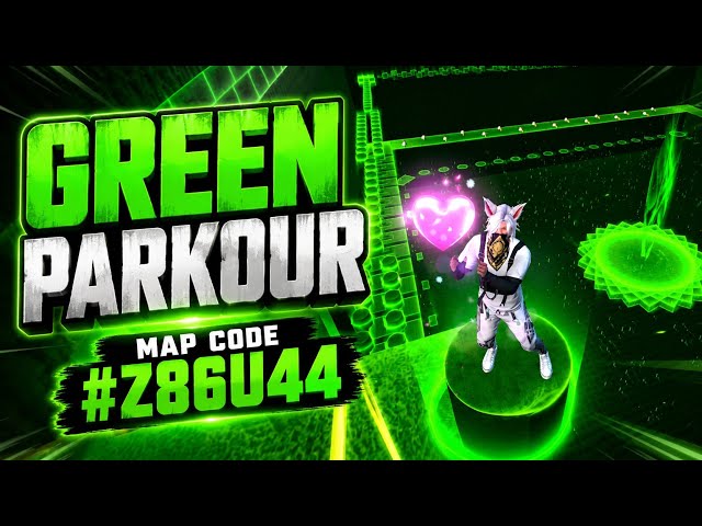 Free Fire New Green Parkour Craftland Map Code #freefire #craftland #parkour 