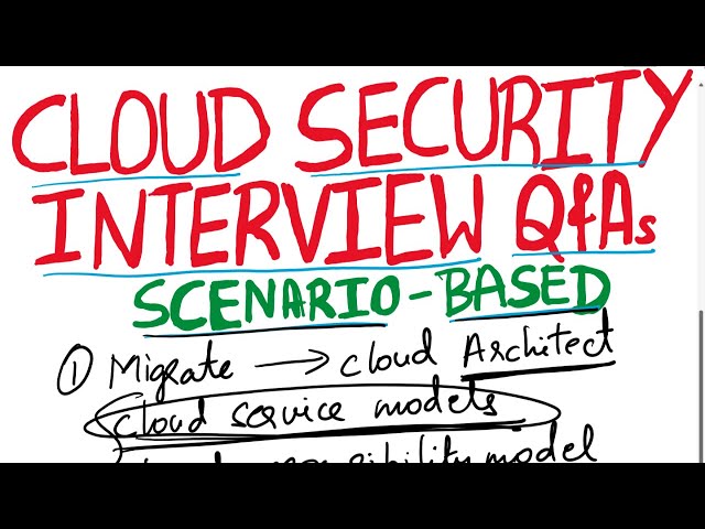 Cloud Security Interview Questions and Answers | Scenario based Cloud Security Interview Questions