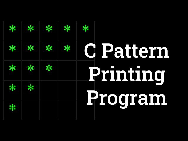 C Pattern Printing Program | Inverted Right-Angle Triangle
