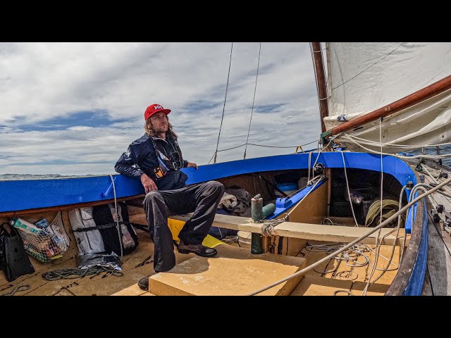Sailing solo across Bass Strait in an 88 year old open cockpit timber 26ft boat
