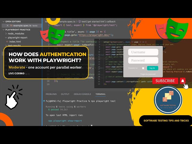Playwright Authentication - Moderate one account per parallel worker