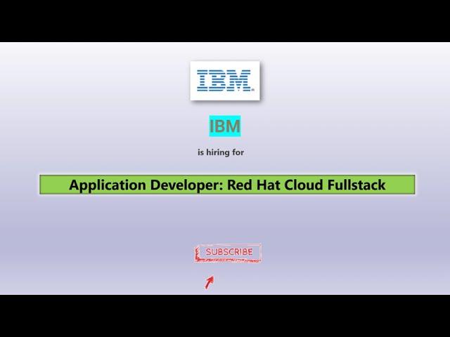 IBM is hiring- Application Developer: Red Hat Cloud Fullstack  #itjobs