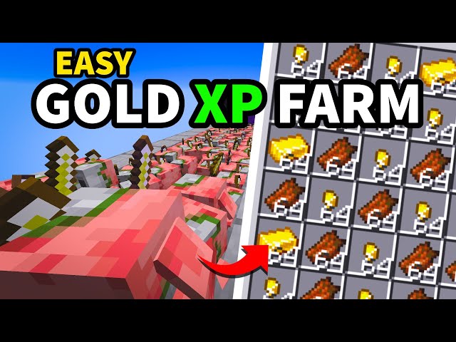 Minecraft BEST GOLD FARM - Unlimited XP & Gold - Easy Build | Java 1.21+