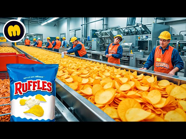 How Ruffles Potato Chips are Made in Factory | Ruffles Factory Process