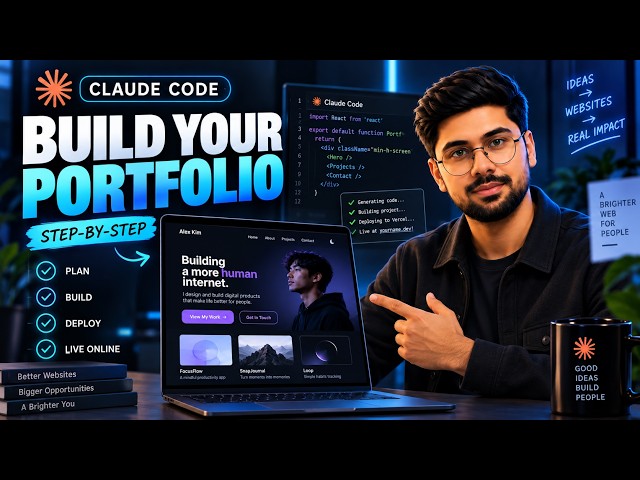 Build & Deploy a Portfolio Website with Claude Code | Step-by-Step AI Coding Tutorial