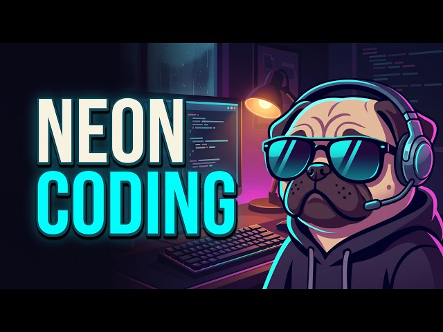 Neon Desk CODING Session - Dark Lofi Beats for PROGRAMMERS