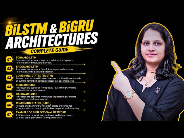 BiLSTM & BiGRU: Everything You Need to Know | Architecture with Examples | DL in AI | Watch Now!