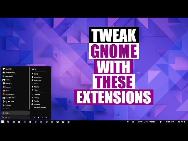 Top 5 GNOME Extensions for a Traditional Workflow