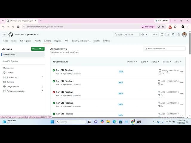 Automated Python ETL Pipeline With GitHub Actions | End to End Project Demo