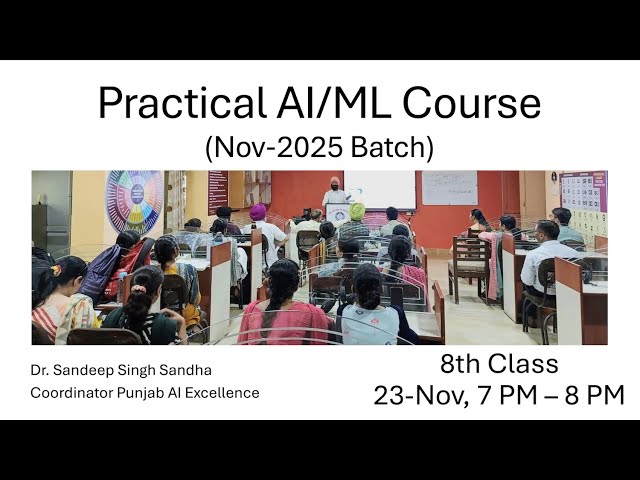 Hands-On Artificial Intelligence with Python (Nov 2025 Batch) – Class 8: Programming Basics
