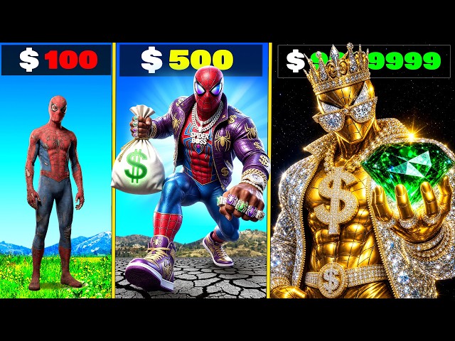 $1 to $100,000,000 as Spider-Man in GTA 5!
