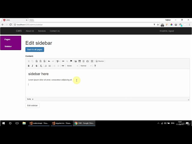 02 Project Overview -  MEAN project with Angular 4 (and 5) - Creating a CMS