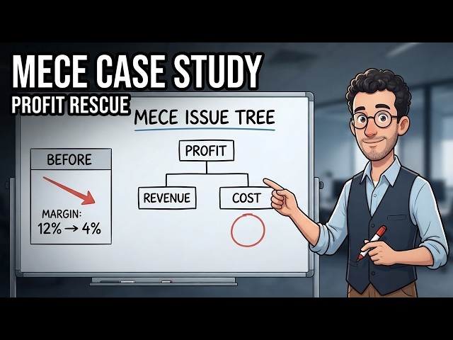 Case Interview Prep: Solve a Full Case Study With Mickinsey MECE Issue Tree | MBA Case Study
