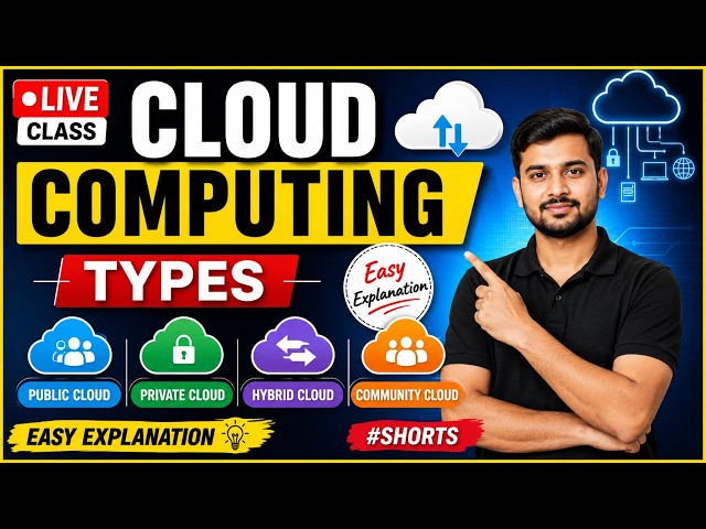 Live Class Cloud Computing Types | Easy Explanation #shorts