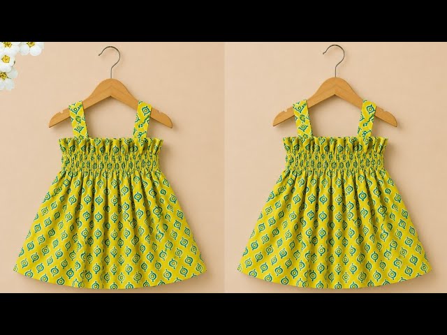 6 month Baby Frock Cutting and stitching 
