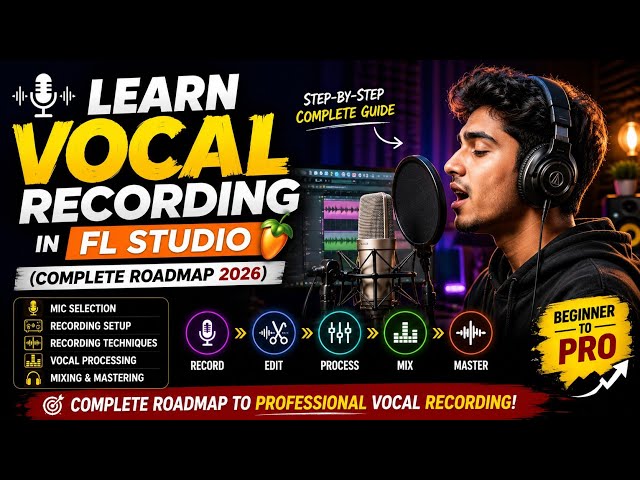 🎤 Learn Vocal Recording in FL Studio Complete Roadmap 2026 #flstudiohubtips #flstudiotutorial