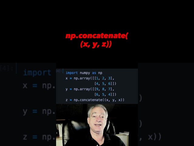 Concatenate NumPy arrays together #numpy #shorts