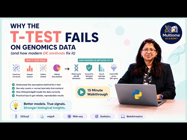 Why the t-test fails on genomics data (and how modern DE methods fix it)