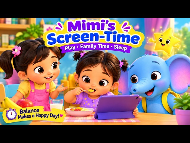 Mimi’s Screen-Time | Play, Family Time & Sleep | Nunu & Friends | #kidslearning #kidsyoutube