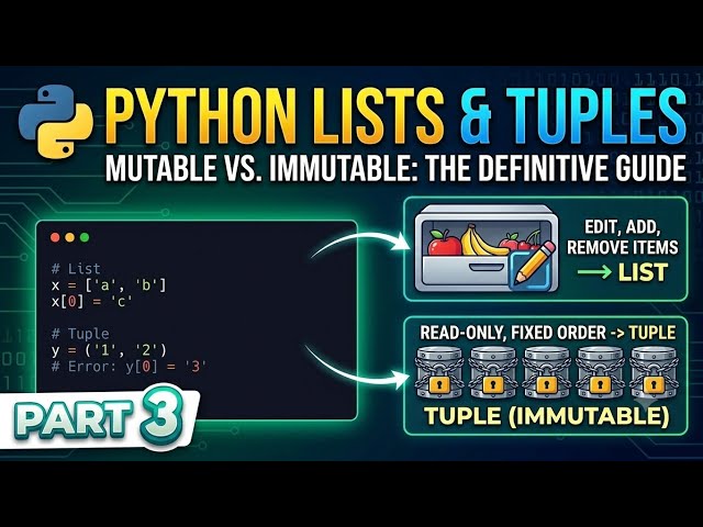 Python Lists & Tuples Explained (Part 3) | Python Programming | Learn with AI