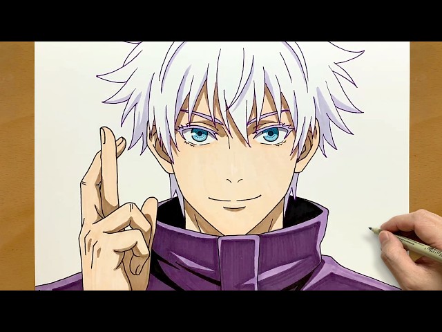 How to Draw Gojo Satoru Six Eyes Step by Step | Anime Art Tutorial