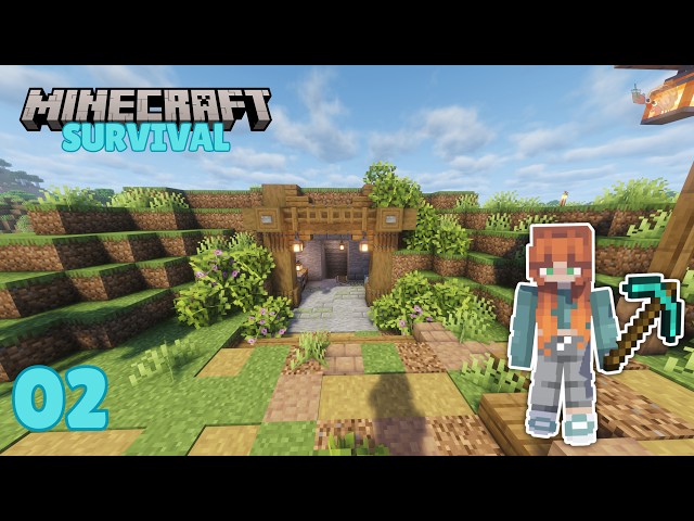Building a Mineshaft Entrance | Episode #2 | Minecraft Let's Play with Commentary