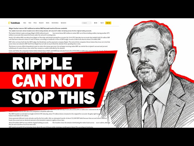 Why Ripple Can't Freeze $83M of Stolen XRP (Bitget Breach)