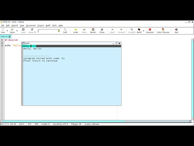 Write "Hello, World!" shell program in Linux #coding #programming #linux #programmer #helloworld