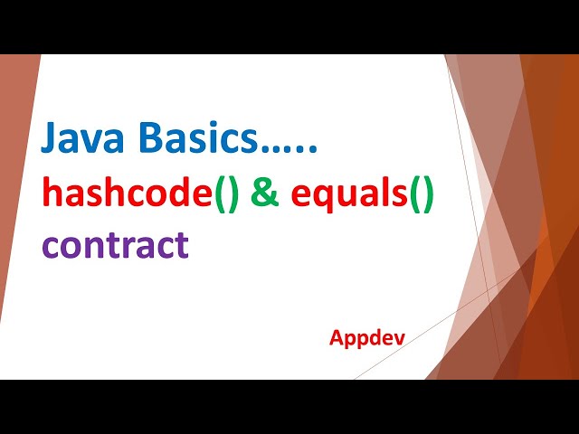 18. hashcode() and equals() contract in java