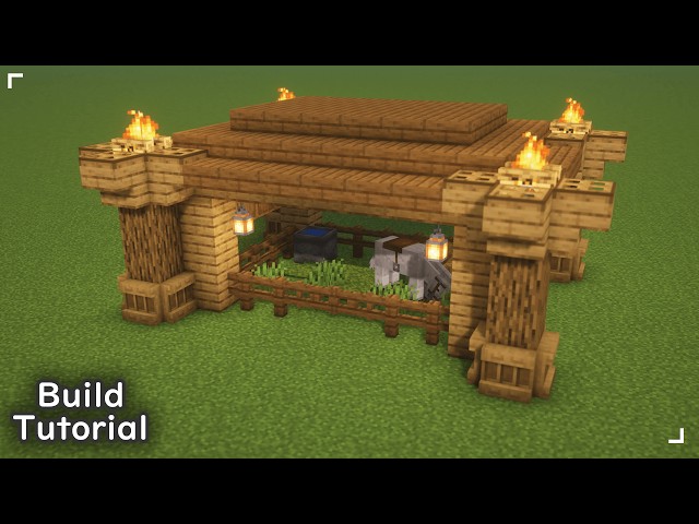 🐴 Simple Single Horse Pen 🛖 | Minecraft Build Tutorial