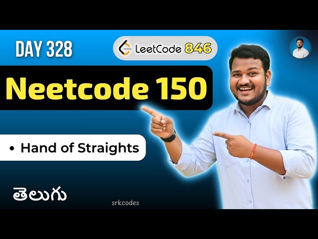 Leetcode 846: Hand of Straights in Telugu | Brute Force, Optimized Greedy | Python DSA | srkcodes