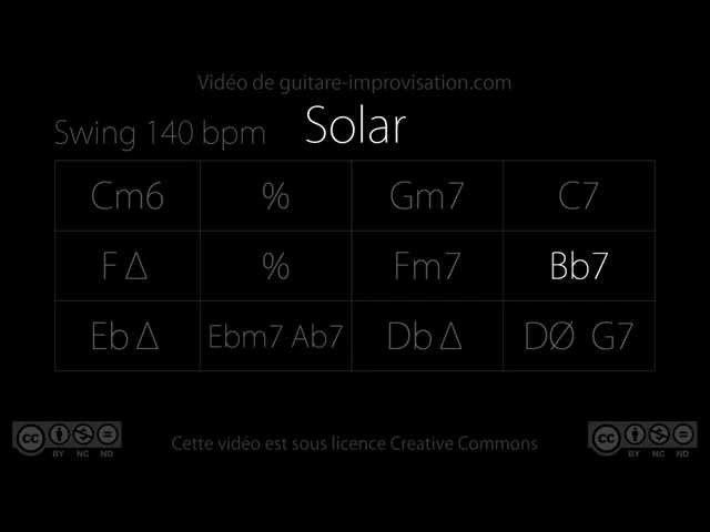 Solar (140 bpm) : Backing Track