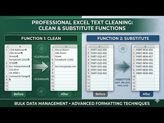 How to Fix Messy Excel Text with CLEAN and SUBSTITUTE Functions