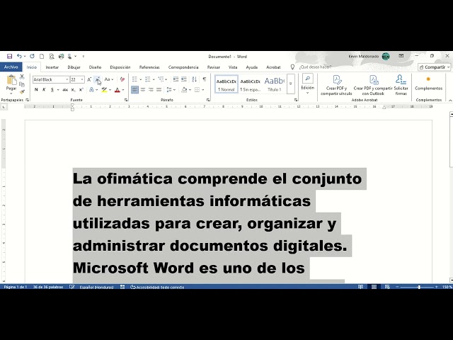 Clase de Ofimática Word