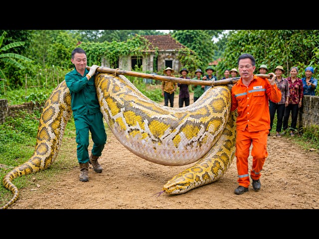 UNBELIEVABLE! Catching the Biggest Python in the Village | The Shocking Secret Inside Its Belly!