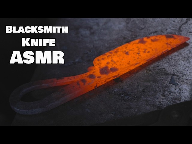 Forging a Blacksmith Knife - Shop Sounds - no music - ASMR