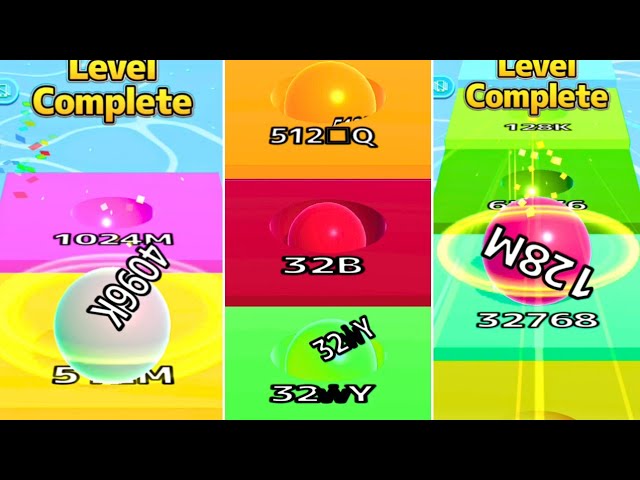 4096K in 512M, 128M Hits Every Tile | Ball Run Infinity vs Ball Run 2048 (Original vs PowerGauge)