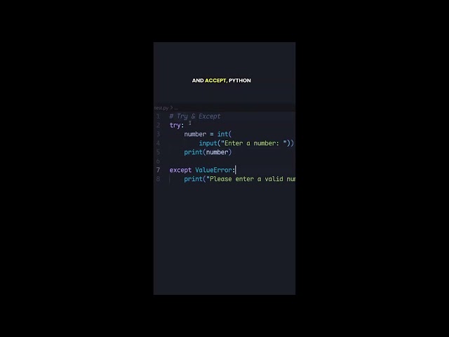 🚀 Python Try and Except | Error Handling for Beginners part 1 #python #programming #tutorial